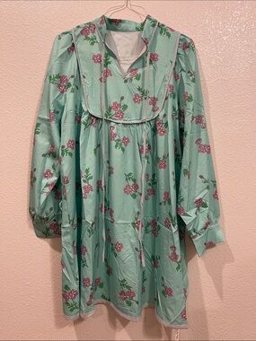 Mint Green Floral Casual Summer Dress